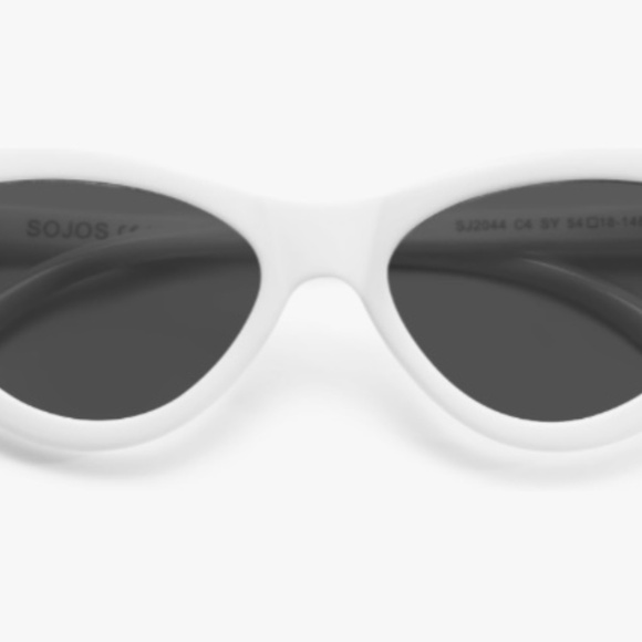 Barbiecore Narrow Cat Eye Sunglasses for Women Plastic Frame - Picture 3 of 3